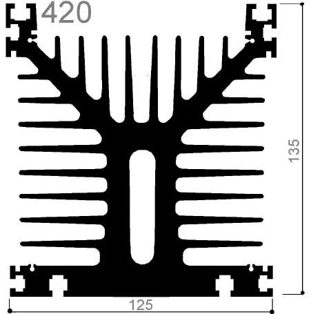 cod. art. FM420 : Dissipatori di calore in alluminio in barre 