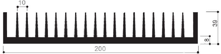 cod. art. FM835 : Dissipatori di calore in alluminio in barre