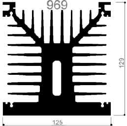 cod. art. FM969: Dissipatori di calore in alluminio in barre 