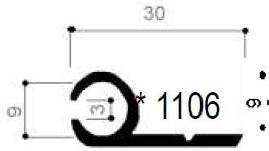cod. art. FM1106 : profilo in alluminio speciale