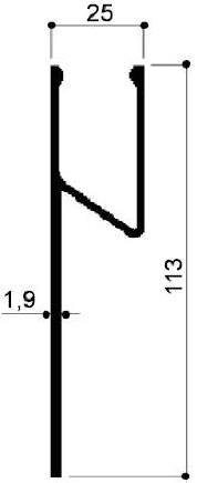 cod. art. 1211 : profilo in alluminio speciale