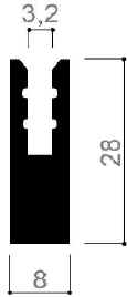 cod. art. FM1313 : profilo in alluminio speciale