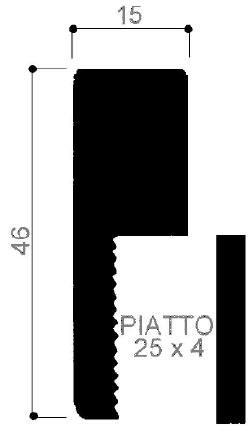 cod. art. FM1404 : porta racle in alluminio per serigrafia o settore tessile