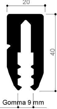 cod. art. FM1413 : porta racle in alluminio per serigrafia o settore tessile
