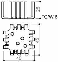 Dissipatori di calore in alluminio per componenti TO-220