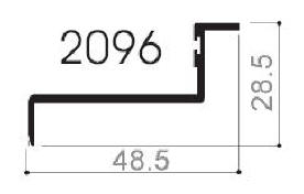 cod. art. FM2096 : profilo in alluminio speciale