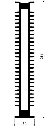 cod. art. FM2108 : Dissipatori di calore in alluminio in barre 