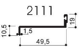 cod. art. FM2111 : profilo in alluminio speciale