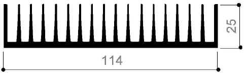 cod. art. FM2115: Dissipatori di calore in alluminio in barre 