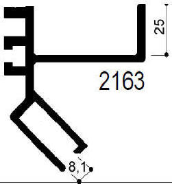 cod. art. FM2163: porta racle in alluminio per serigrafia o settore tessile