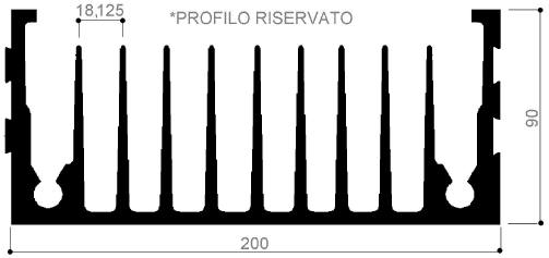 cod. art. FM2182 : Dissipatori di calore in alluminio in barre 