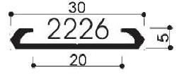 cod. art. FM2226 : profilo in alluminio speciale