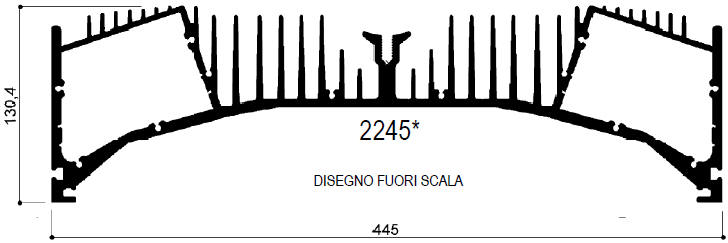 cod. art. FM2245 : Dissipatori di calore in alluminio in barre 