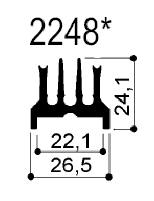 cod. art. FM2248 : Dissipatori di calore in alluminio in barre 