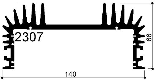 cod. art. FM2307 : Dissipatori di calore in alluminio in barre 