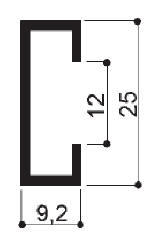 cod. art. FM2347 : profilo in alluminio speciale