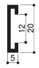 cod. art. FM2352 : profilo in alluminio speciale