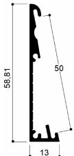 cod. art. FM2356: profilo in alluminio speciale