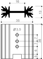 Dissipatori di calore in alluminio per componenti TO-220