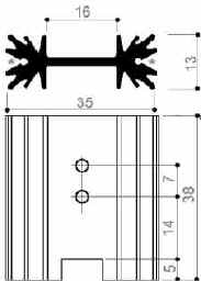 Dissipatori di calore in alluminio per componenti TO-220