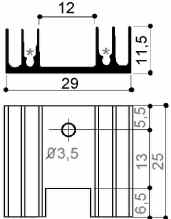 Dissipatori di calore in alluminio per componenti TO-220