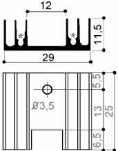 Dissipatori di calore in alluminio per componenti TO-220