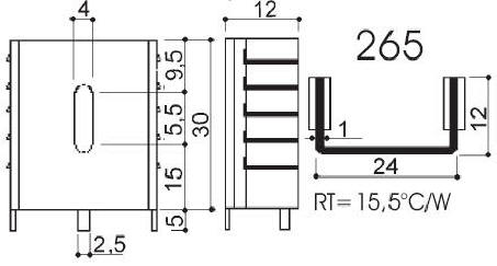 Dissipatori di calore in alluminio per componenti TO-220