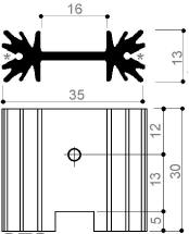 Dissipatori di calore in alluminio per componenti TO-220