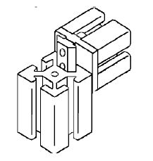 giunzione 45x45 a 90° gradi