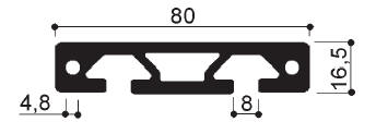 profilo in alluminio modulare cod 304