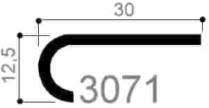 cod. art. FM3071 : profilo in alluminio speciale