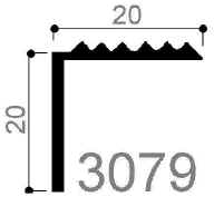 cod. art. FM3079 : profilo in alluminio speciale