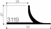 cod. art. FM3119 : profilo in alluminio speciale