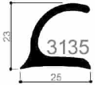 cod. art. FM3135 : profilo in alluminio speciale