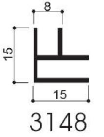 cod. art. FM3148 : profilo in alluminio speciale