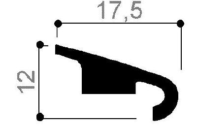 cod. art. FM3152 : profilo in alluminio speciale