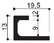 cod. art. FM3160 : profilo in alluminio speciale