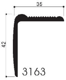 cod. art. FM3163 : profilo in alluminio speciale