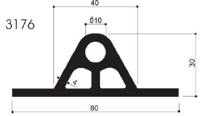 cod. art. FM3176 : profilo in alluminio speciale