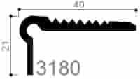 cod. art. FM3180 : profilo in alluminio speciale