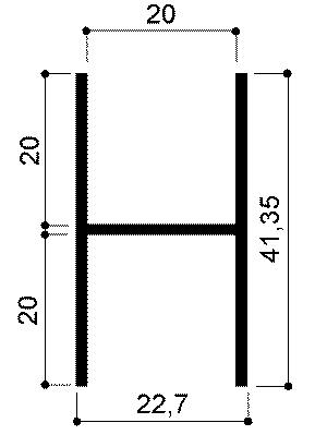 cod. art. FM3207 : profilo in alluminio speciale