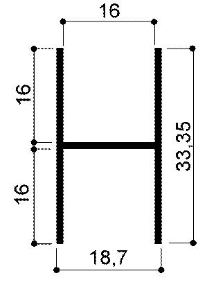 cod. art. FM3208 : profilo in alluminio speciale