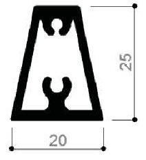 cod. art. FM3226 : profilo in alluminio speciale