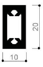 cod. art. FM3227 : profilo in alluminio speciale