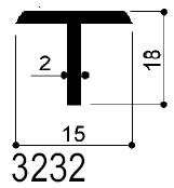 cod. art. FM3232 : profilo in alluminio speciale