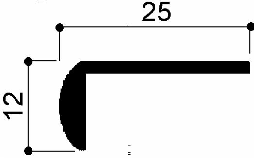 cod. art. FM3269 : profilo in alluminio speciale