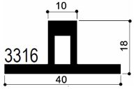 cod. art. FM3316 : profilo in alluminio profili in alluminio per pareti