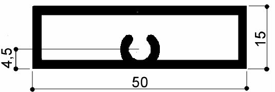cod. art. FM3324 : profilo in alluminio profili in alluminio per pareti