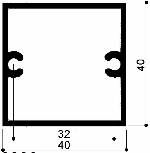 cod. art. FM3326 : profilo in alluminio profili in alluminio per pareti