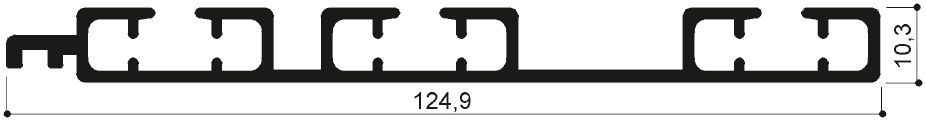 cod. art. FM3357 : profilo in alluminio a 5 scorrevoli